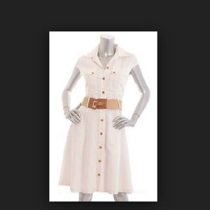 Tahari Arthur S Levine Linen Pocketed Belted JON S